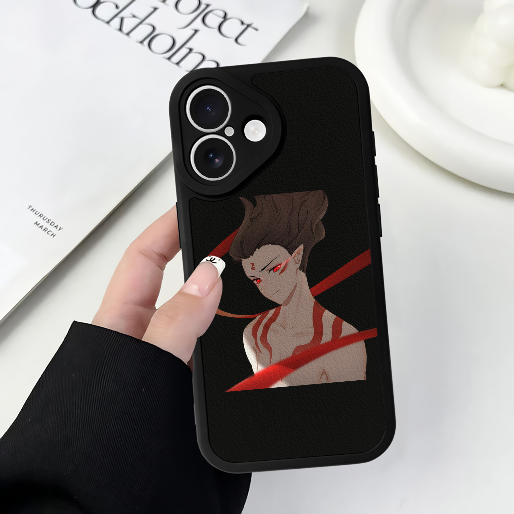 （画像用） Ne Zha 2 ナタ 魔童の大暴れ 【iPhone 16シリーズ対応】シリコンスマホケース（レザー調） 材質：シリコン